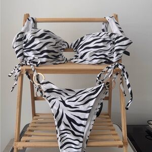 Zebra Print Bikini Set